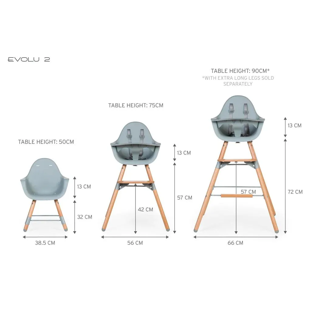 [1 yr local warranty] Childhome Evolu 2 High Chair - Natural Mint