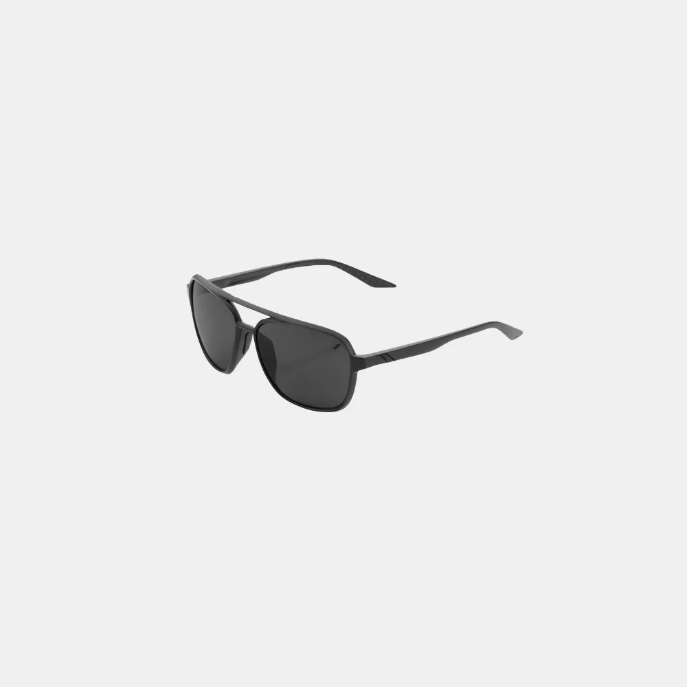 100% Kasia Sunglasses - Matte Black (Black Mirror Lens)