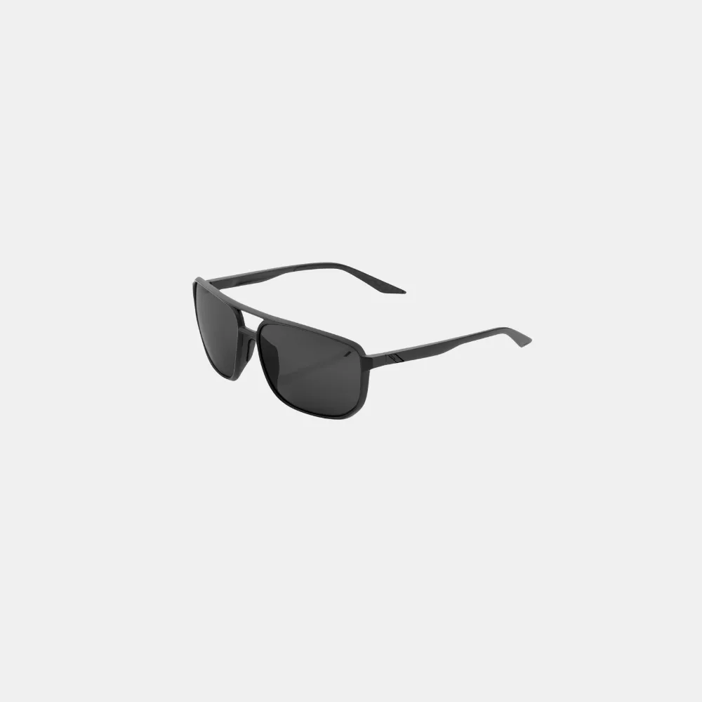 100% Konnor Sunglasses - Matte Black (Black Mirror Lens)