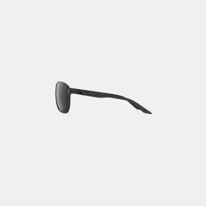 100% Konnor Sunglasses - Matte Black (Black Mirror Lens)