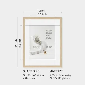 12x16 Dendro Wooden Frame: Natural