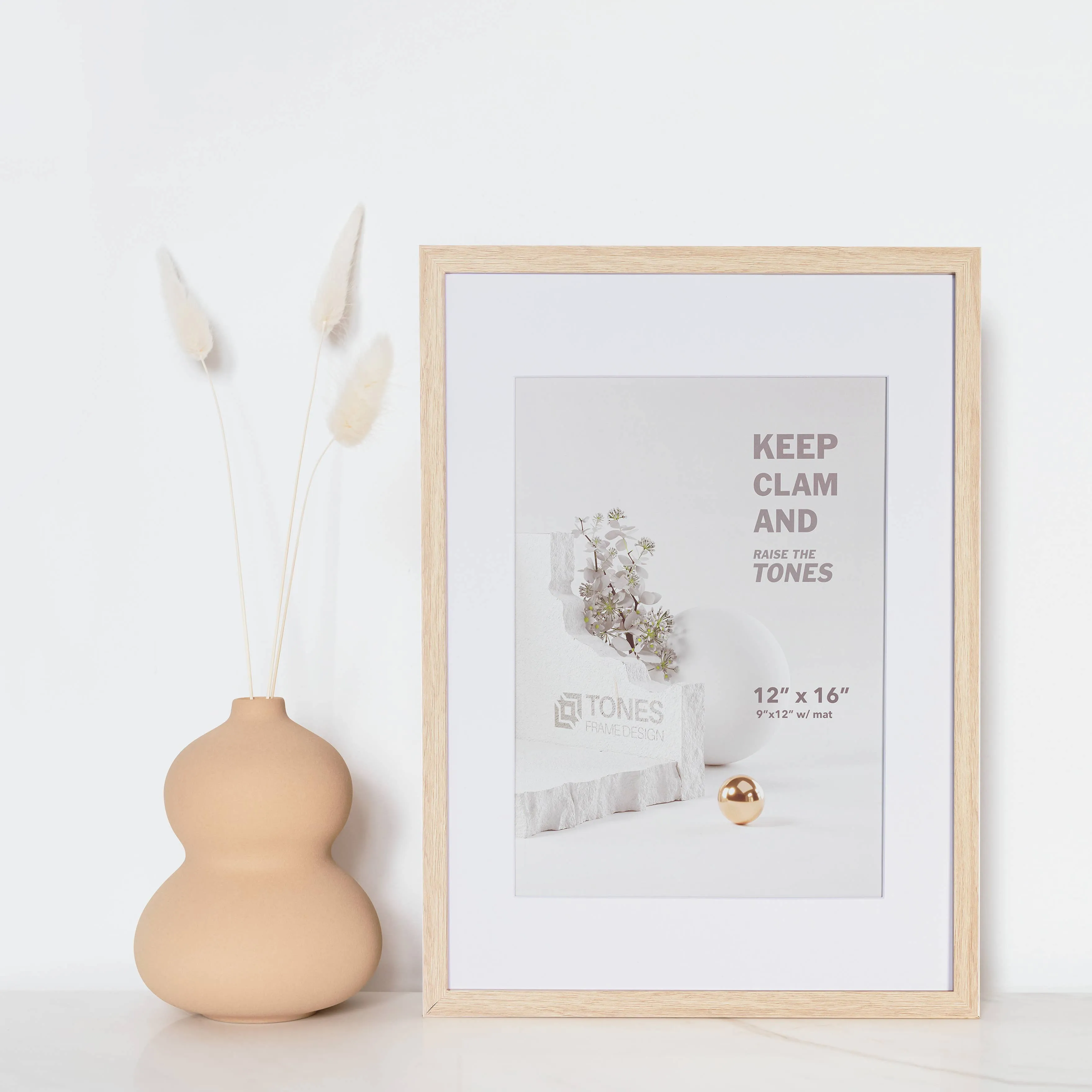 12x16 Dendro Wooden Frame: Natural