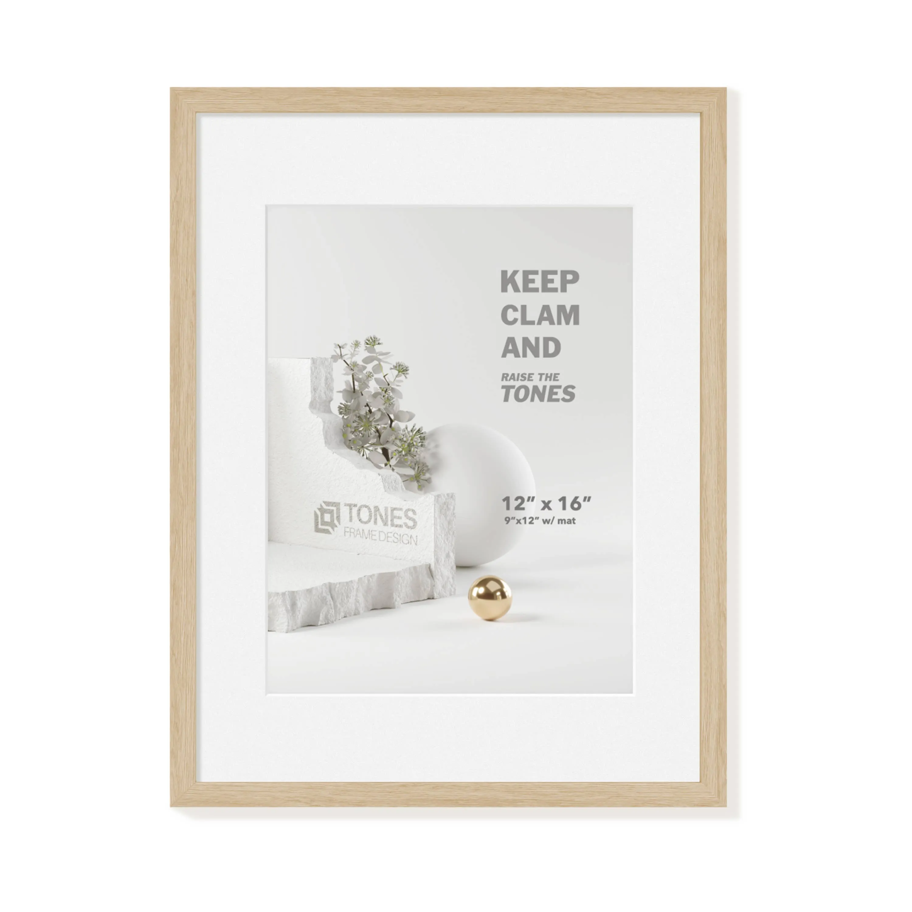 12x16 Dendro Wooden Frame: Natural