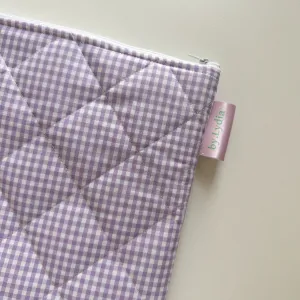 13” Laptop Pouch - Purple Gingham
