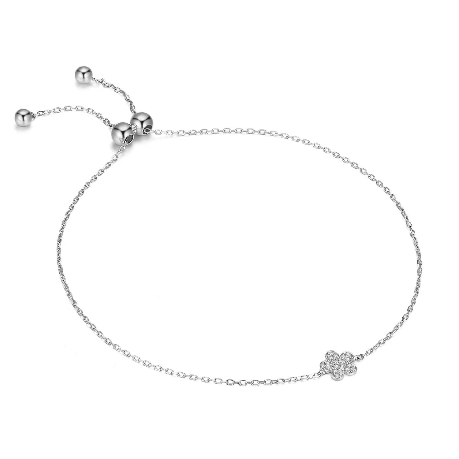14K Solid Gold Bracelet Exclusively Handcrafted 0.037 Carat Natural Diamond (H-F Color, VS1-VS2 Clarity)