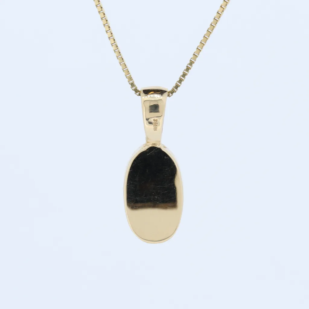 14kt Yellow Gold Oval Ammolite Pendant