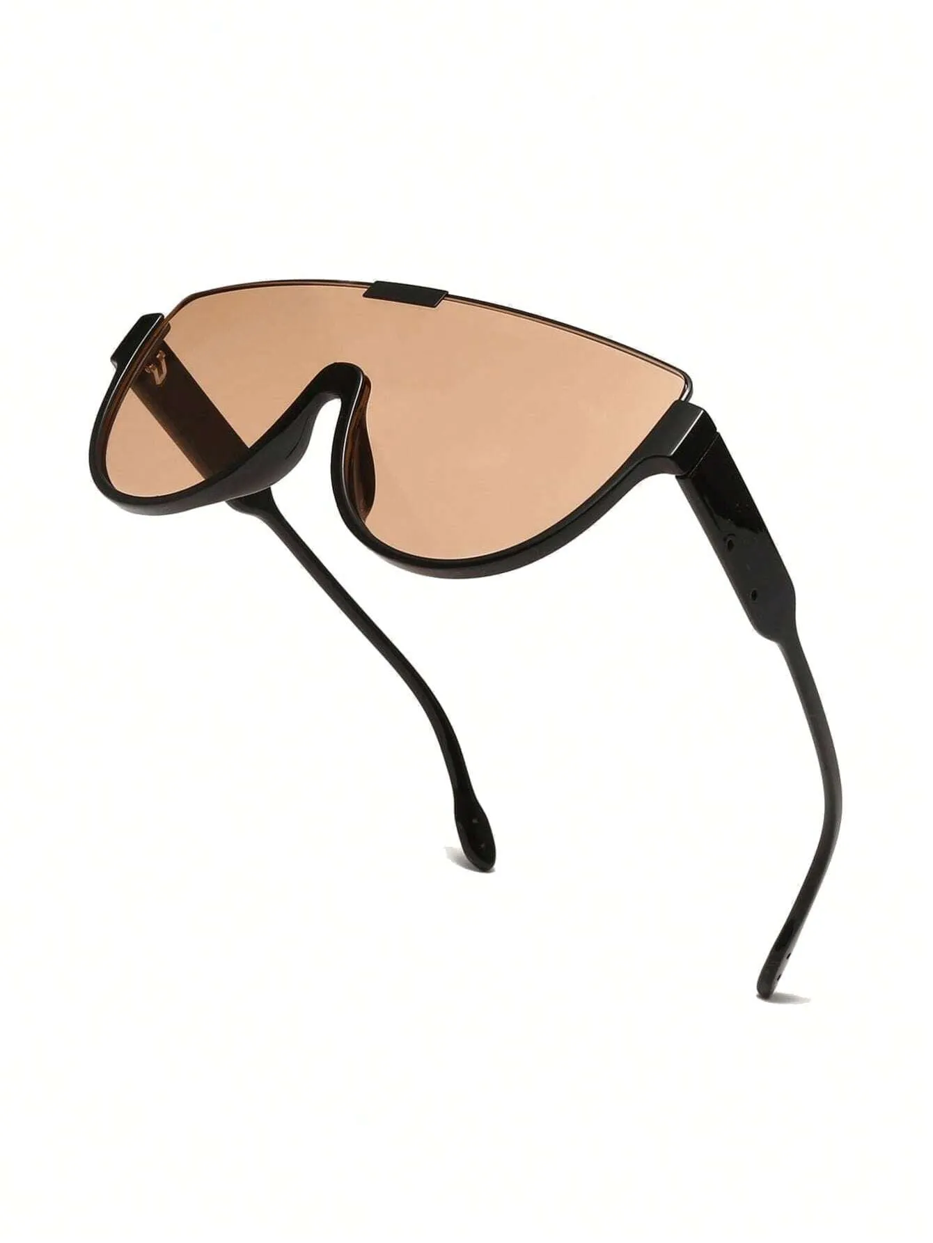 1pc Classic Half Frame Cut Edge Sunglasses