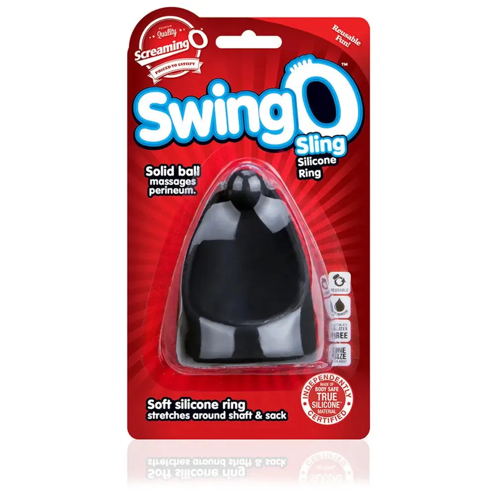 3-inch Screaming o Silicone Black Sling Classic Cock Ring