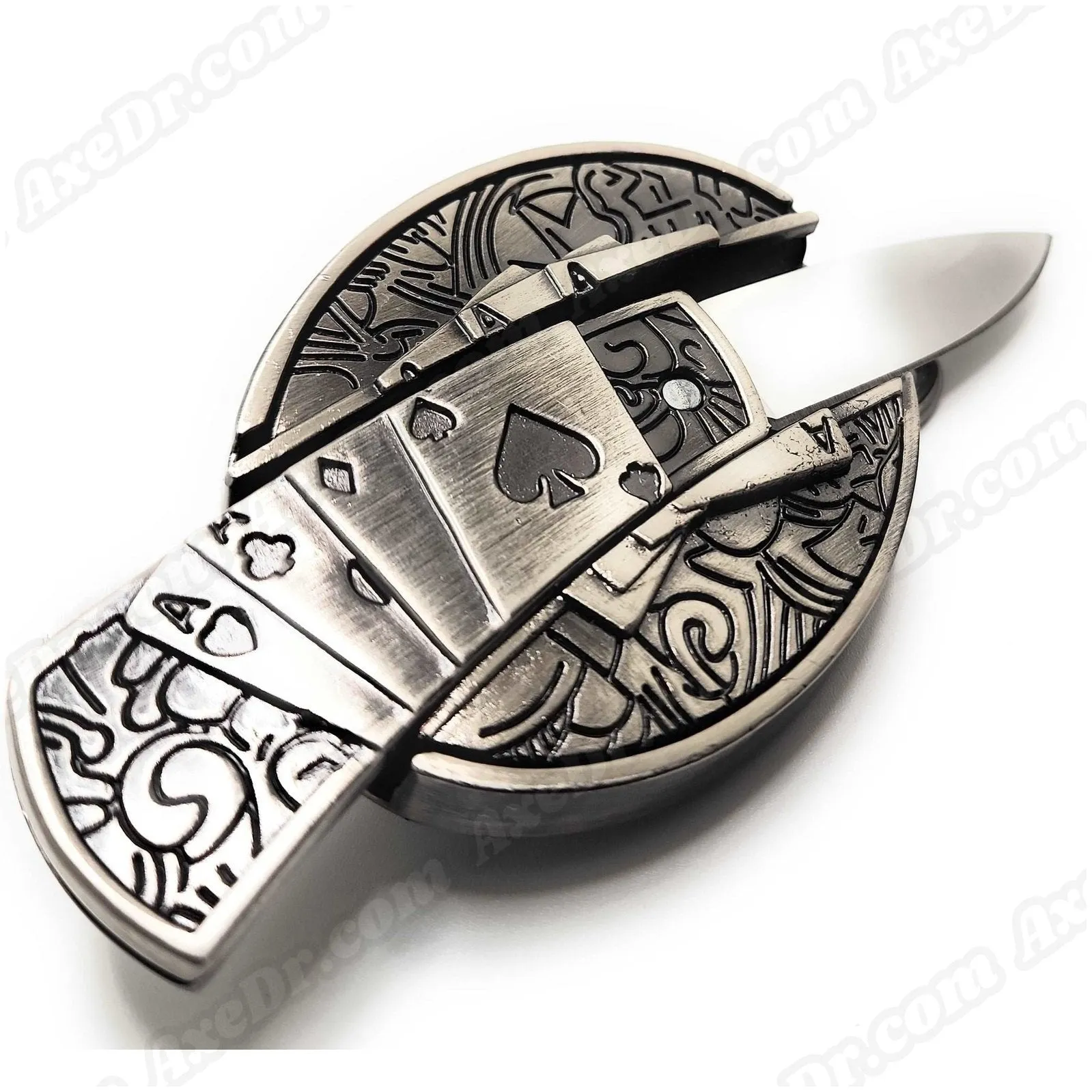 4 Aces Folding Knife Belt Buckle