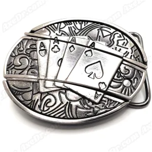 4 Aces Folding Knife Belt Buckle