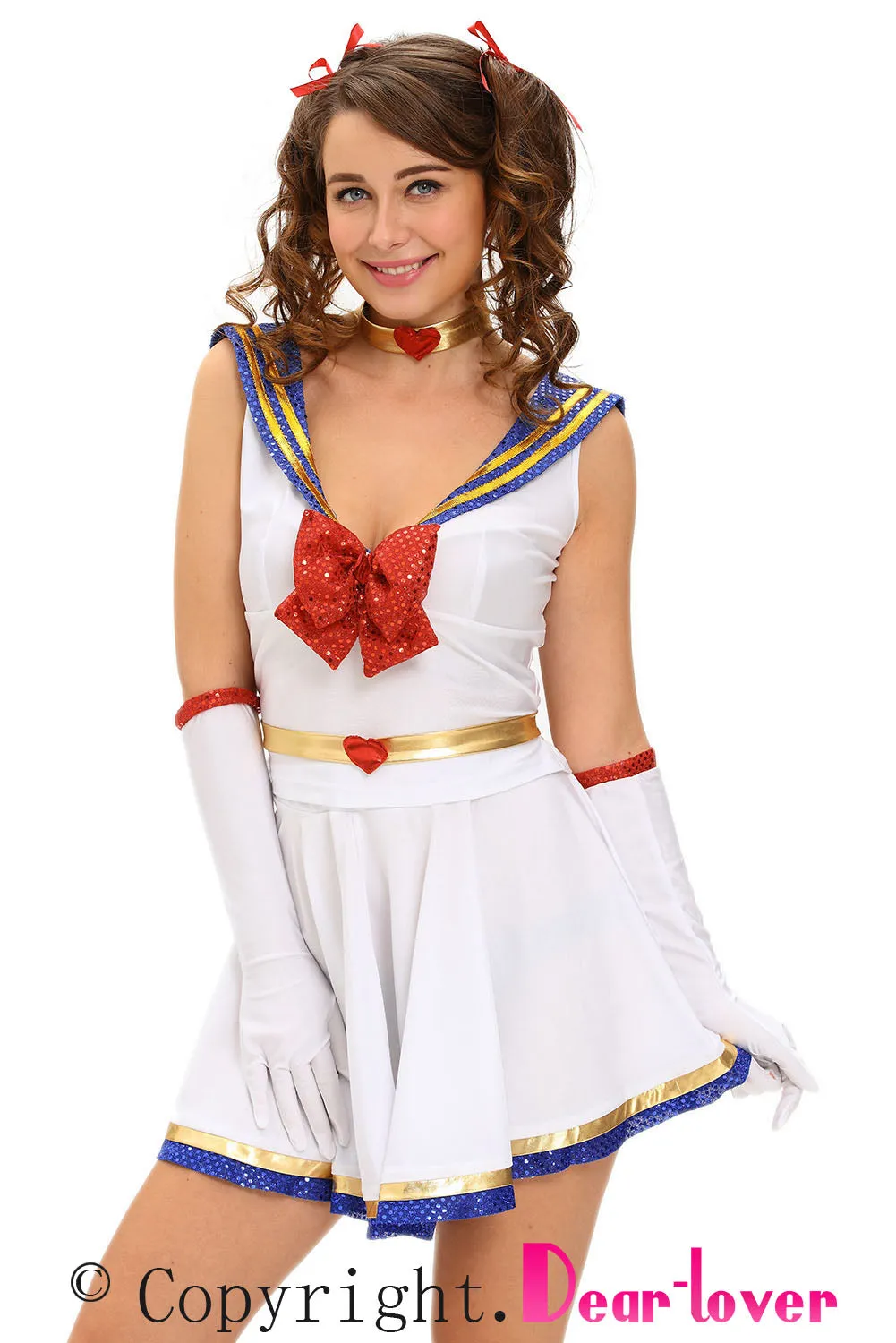5pcs Anime Sailor Heroine Costume