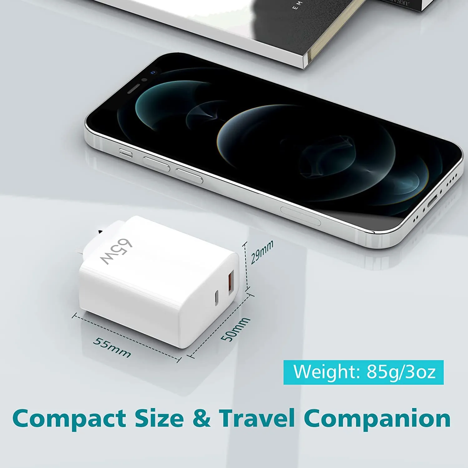 65W DUAL Fast Wall Charger Adaptor For iPhone iPad