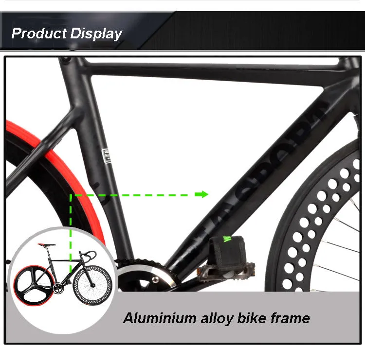 700C Racing Bike Bicycle Aluminum Alloy Frame Fixed Gear Fixed Cog Back Riding Track Bike