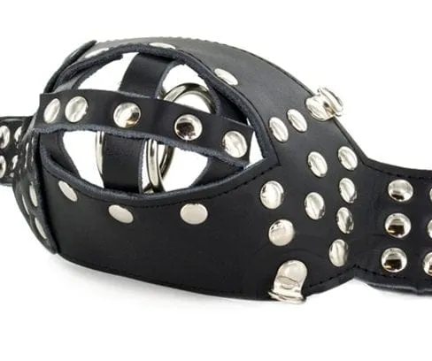 7215M      Locking Male Chastity Cage Belt with Chained Locking Wrist Cuffs