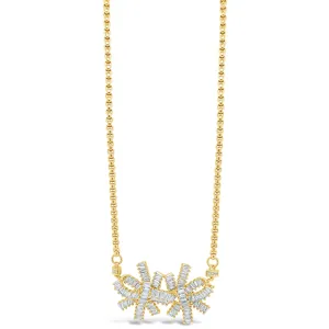 Absolute Gold Large Sparkly Bow Necklace