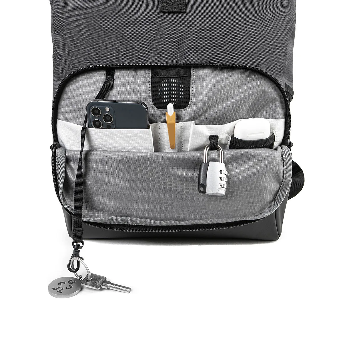 Abstract Rolltop Backpack 14"