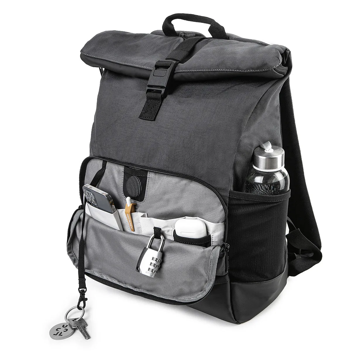 Abstract Rolltop Backpack 14"