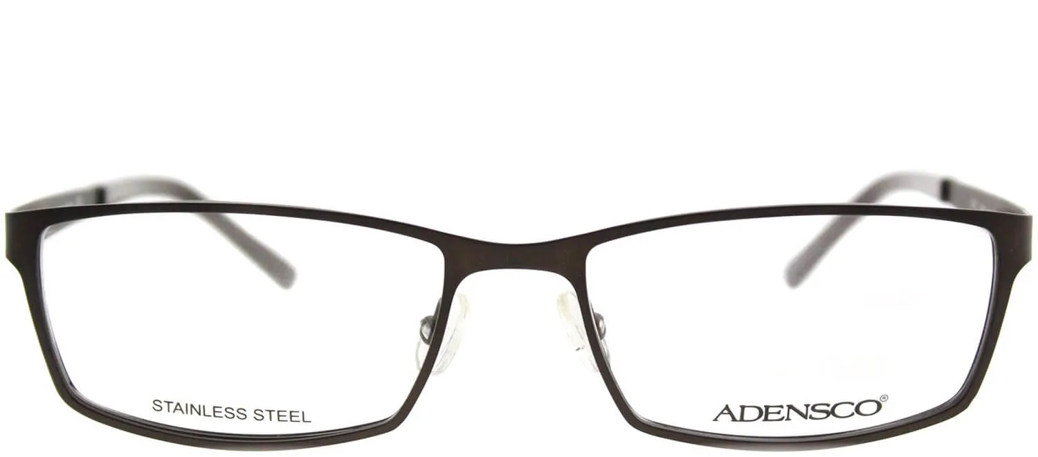 Adensco AD 111 JYS Rectangle Metal Brown Eyeglasses with Demo Lens
