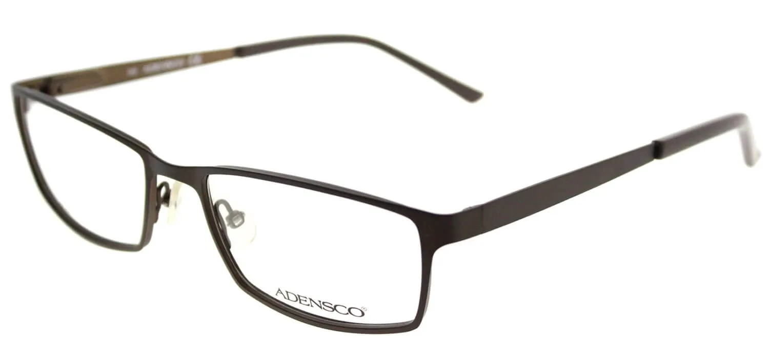 Adensco AD 111 JYS Rectangle Metal Brown Eyeglasses with Demo Lens