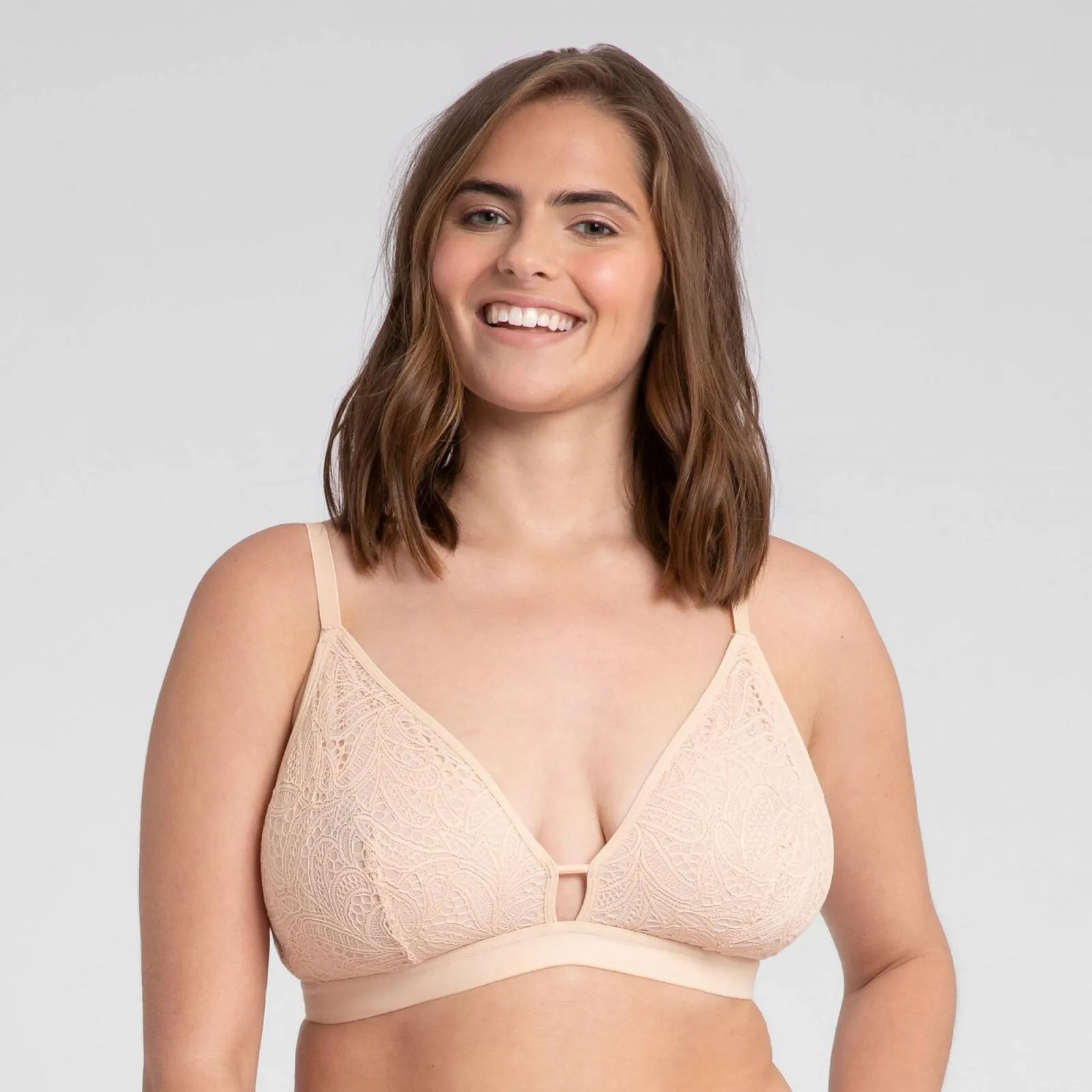 All.you.lively Women's Palm Lace Busty Bralette Brown 3
