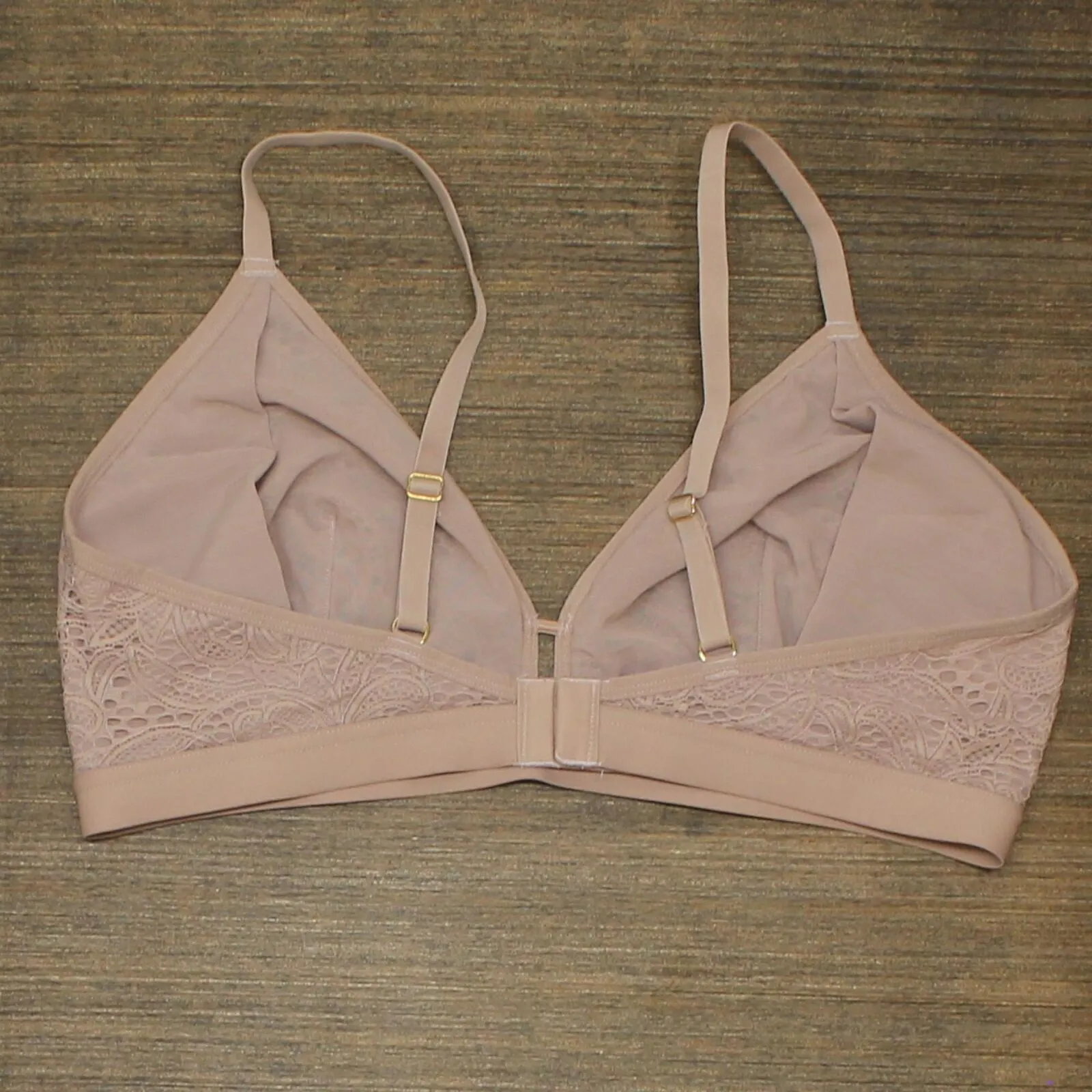 All.you.lively Women's Palm Lace Busty Bralette Brown 3