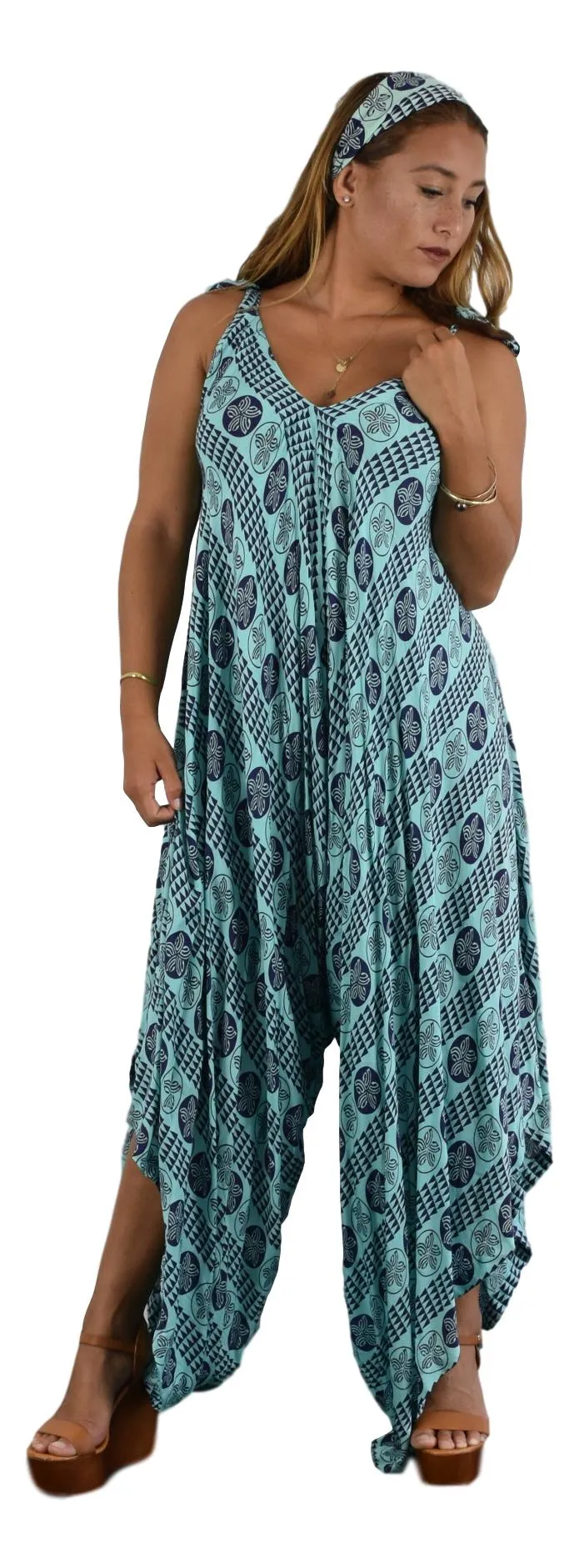 Aloha Royale - Bali Jumper - Hawaiian Plumeria - Aqua Splash and Acai