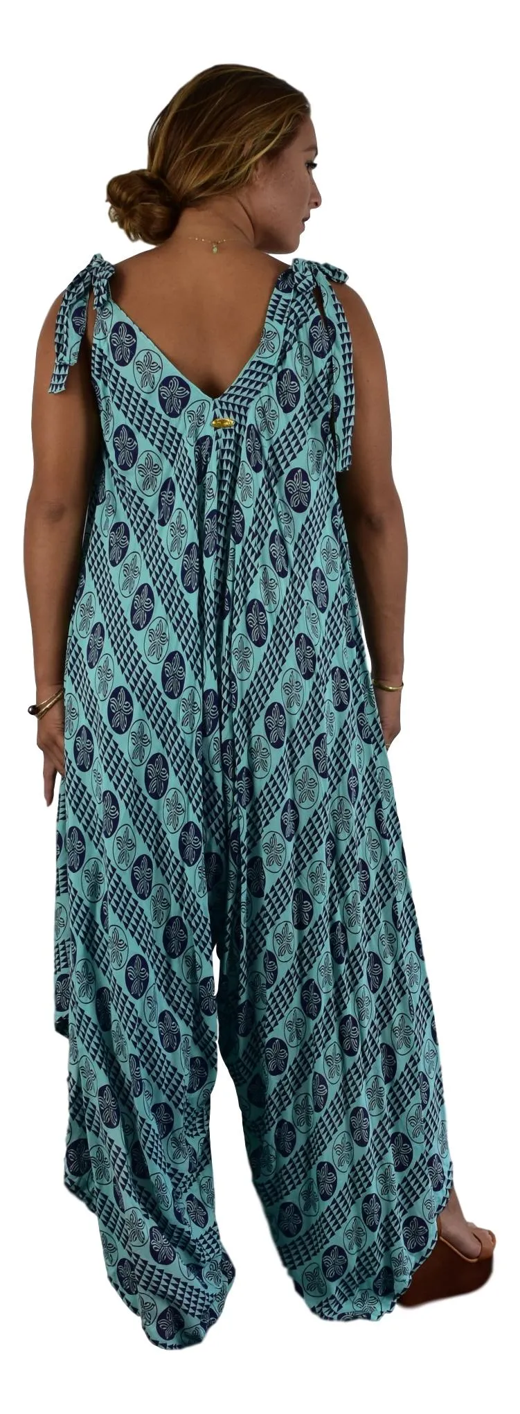 Aloha Royale - Bali Jumper - Hawaiian Plumeria - Aqua Splash and Acai