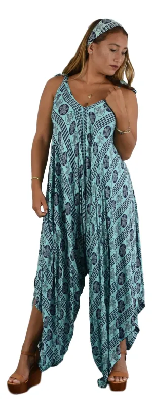 Aloha Royale - Bali Jumper - Hawaiian Plumeria - Aqua Splash and Acai