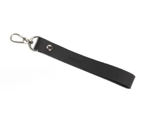 Ambrosia Keychain Black Leather Wristlet