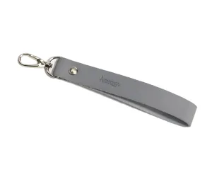 Ambrosia Keychain Gray Leather Wristlet