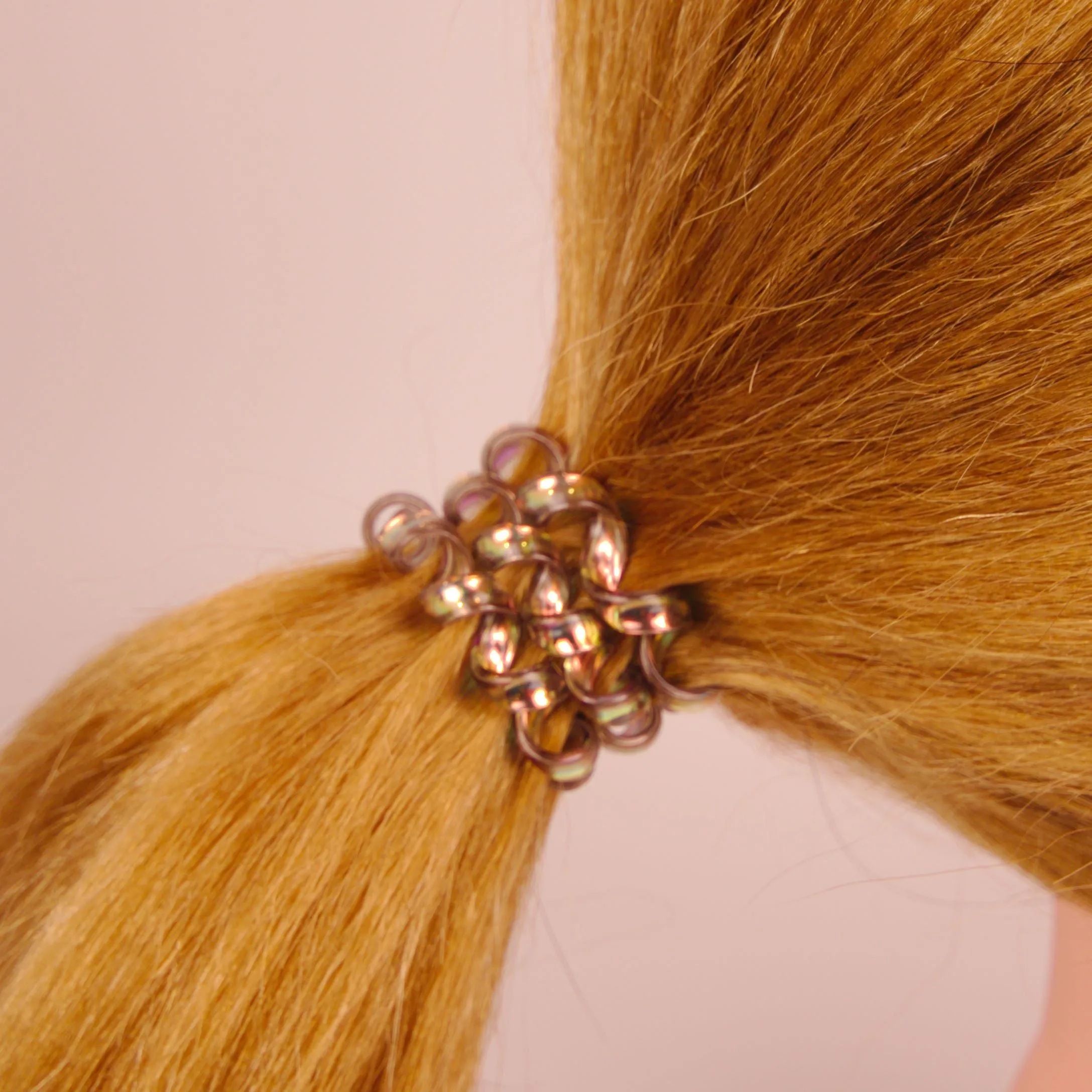 Amelia Beauty Products 8 Medium Smooth Elastic Hair Coils, 2.25in Diameter Spiral Hair Ties, Gentle on Hair, Strong Hold and Minimizes Dents and Creases, Bronze