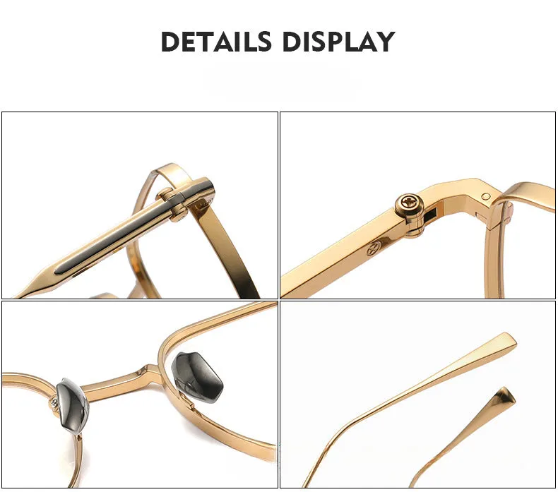 Aran Retro Titanium Square Glasses Frame