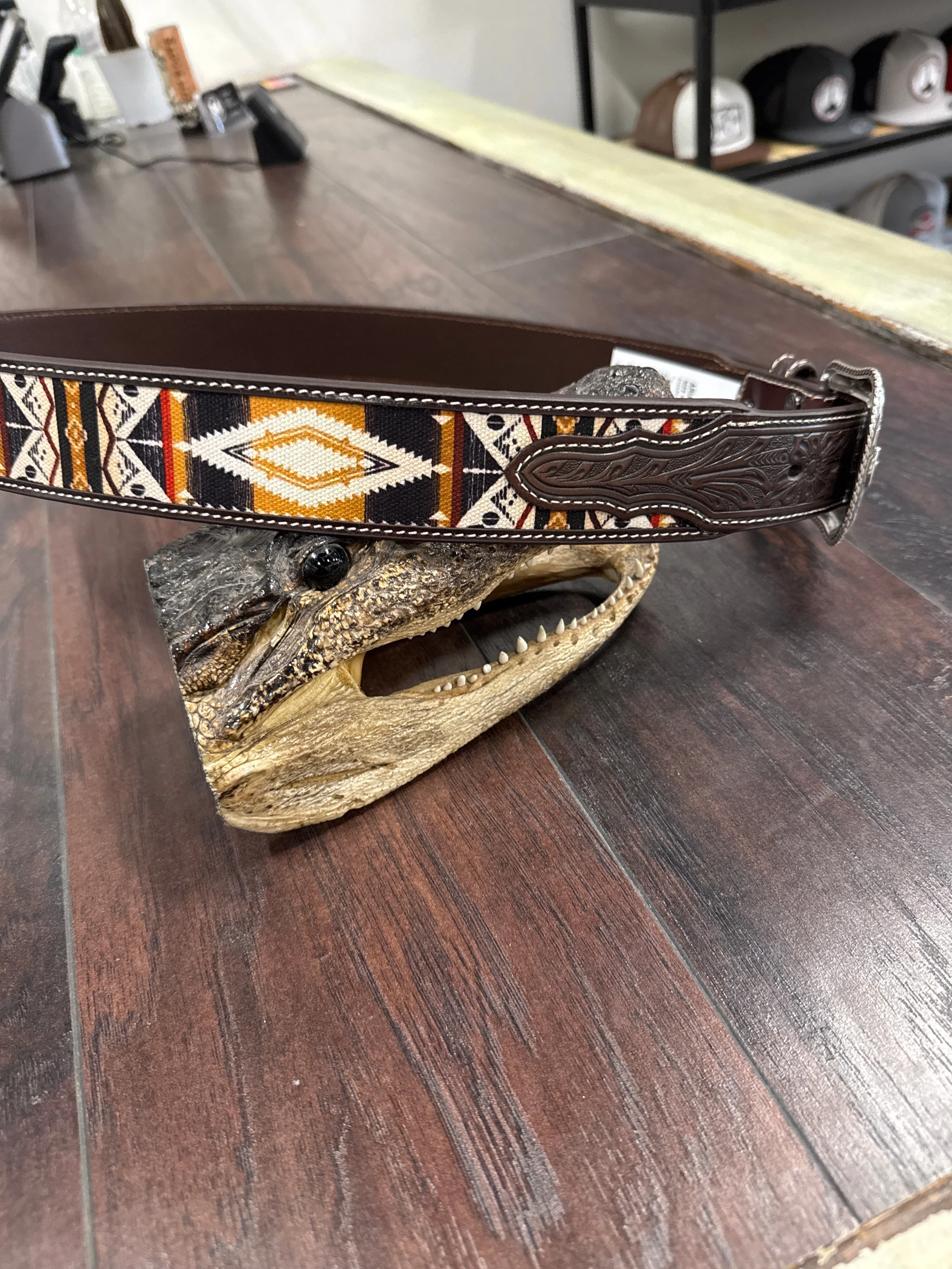 ARIAT Men’s Fabric Inlay Chocolate