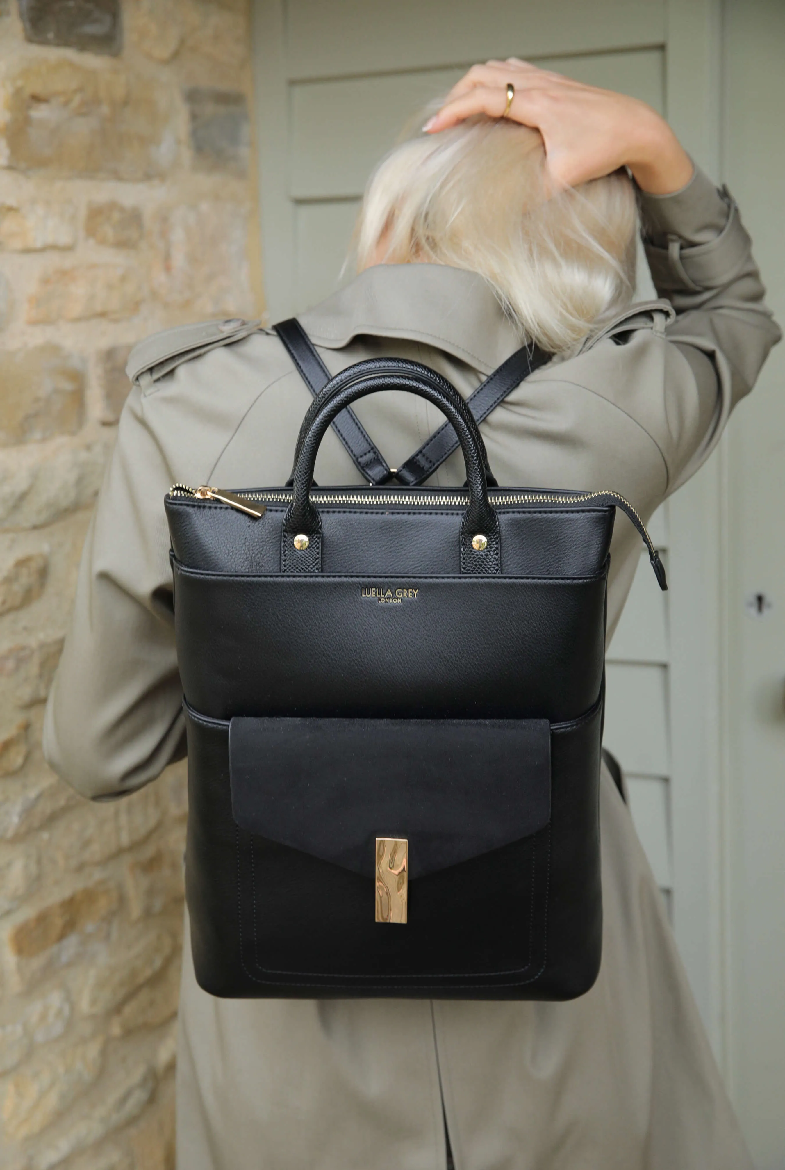 Audrey Black Laptop Backpack