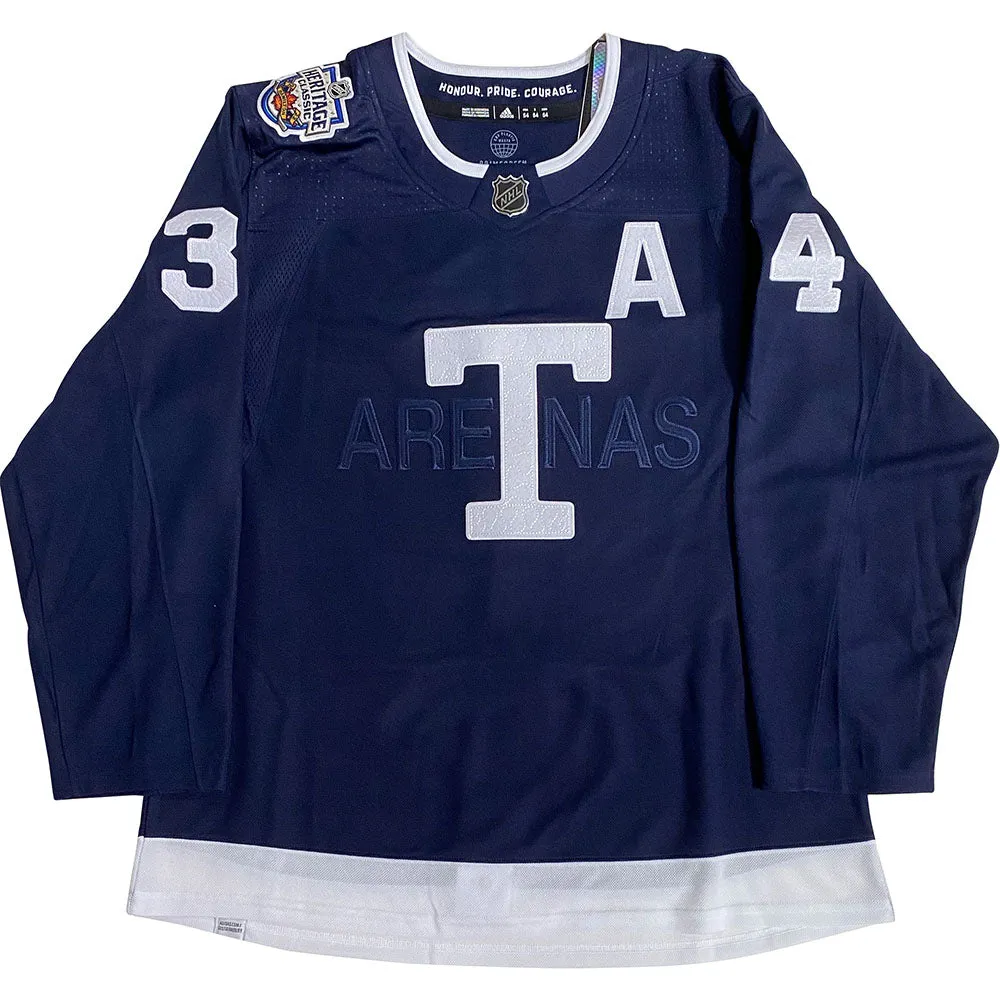 Auston Matthews Autographed Toronto Maple Leafs 2022 Heritage Classic Pro Jersey