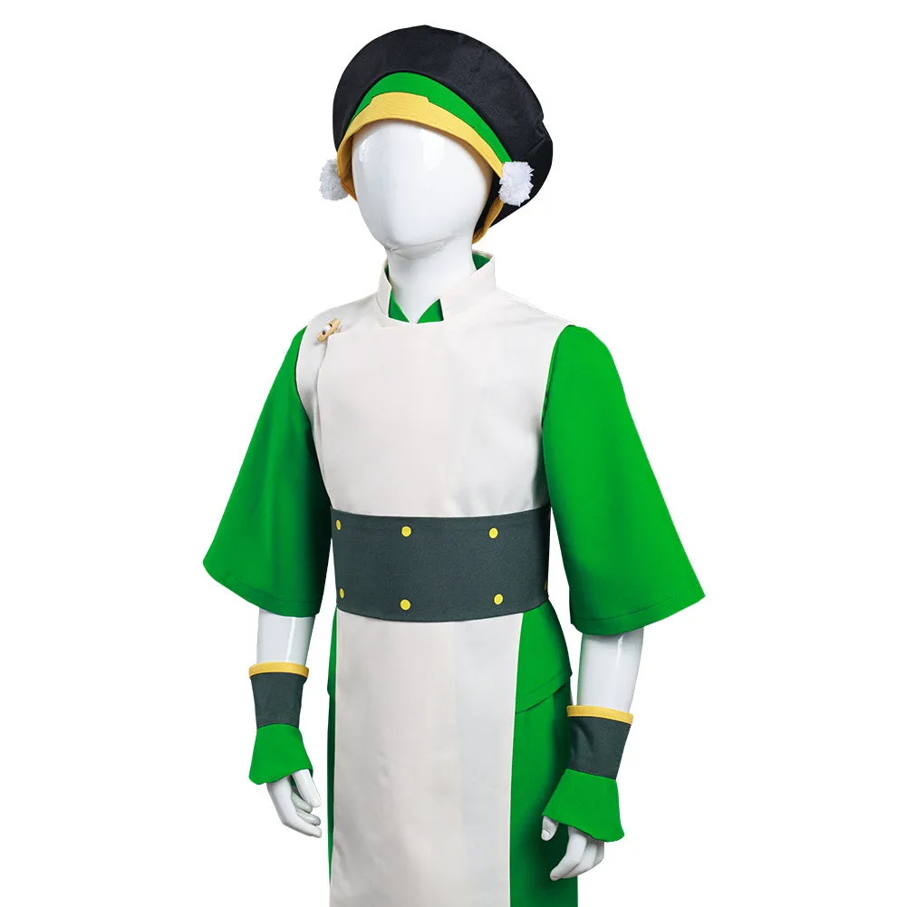 Avatar: The Last Airbender Halloween Carnival Suit Toph bengfang Cosplay Costume Kids Children Vest Pants Outfit