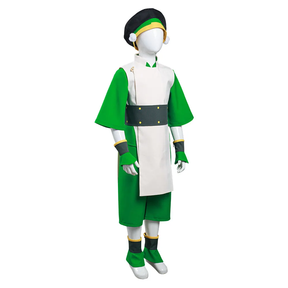 Avatar: The Last Airbender Halloween Carnival Suit Toph bengfang Cosplay Costume Kids Children Vest Pants Outfit