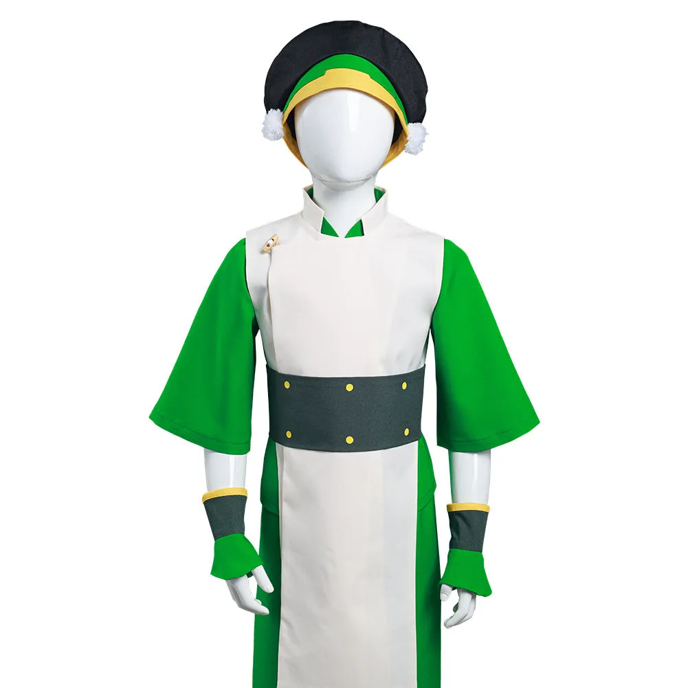 Avatar: The Last Airbender Halloween Carnival Suit Toph bengfang Cosplay Costume Kids Children Vest Pants Outfit