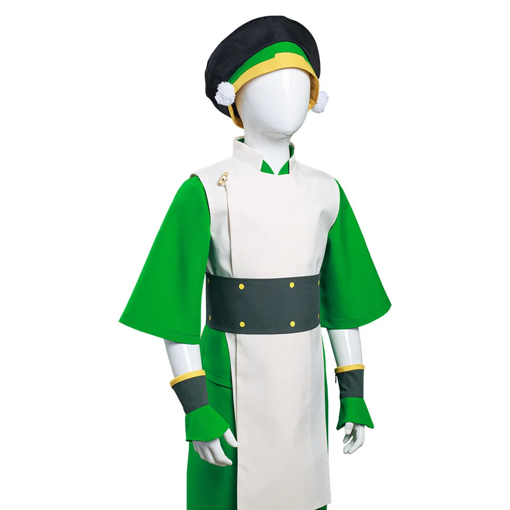 Avatar: The Last Airbender Halloween Carnival Suit Toph bengfang Cosplay Costume Kids Children Vest Pants Outfit