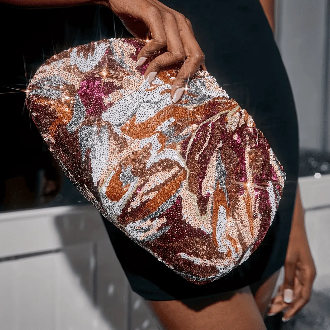 Ayla Dusk Sequin Clutch