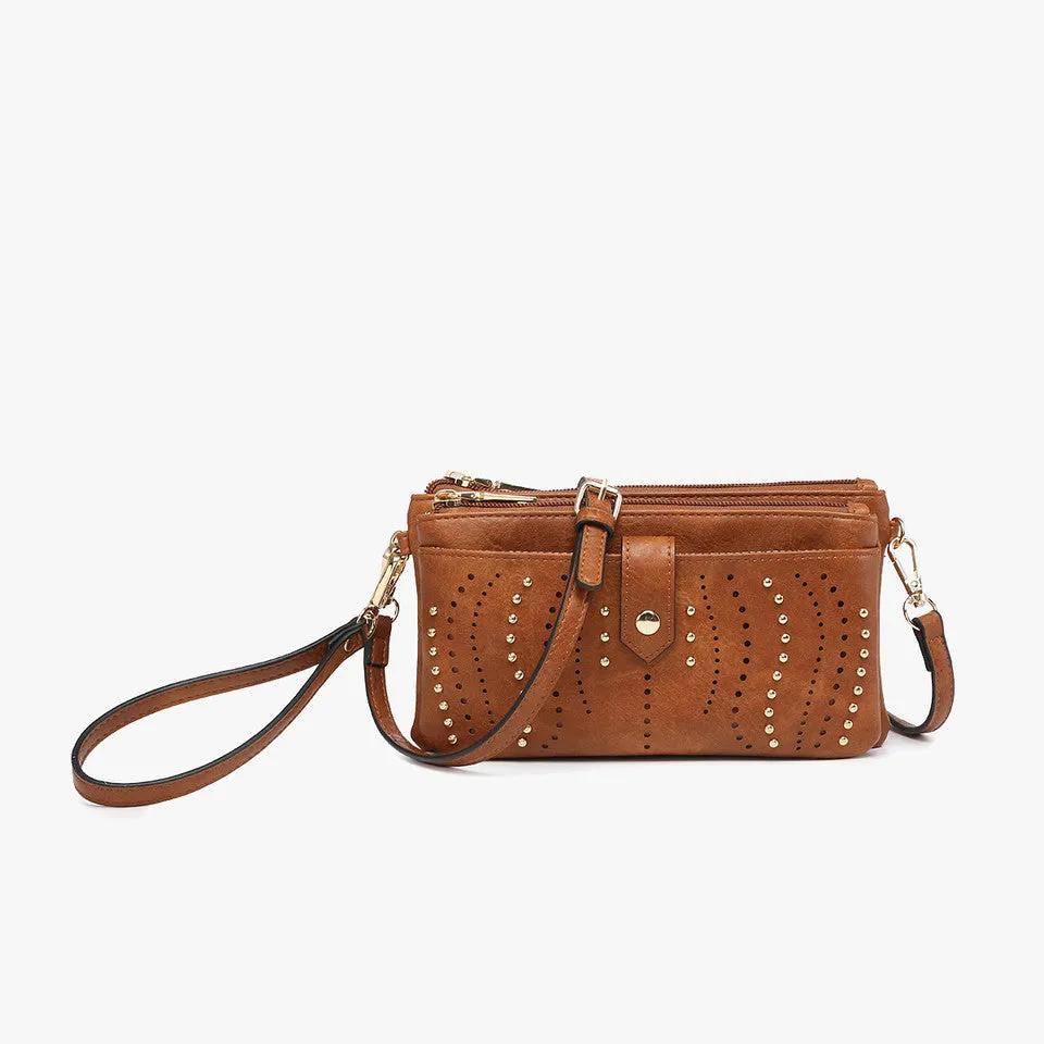 Ayra Studded Wallet Clutch Crossbody - 3 Colors