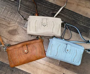Ayra Studded Wallet Clutch Crossbody - 3 Colors