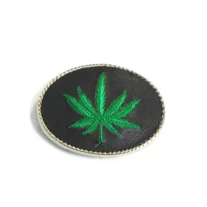 B-FF  Embroidered Buckle- Pot Leaf