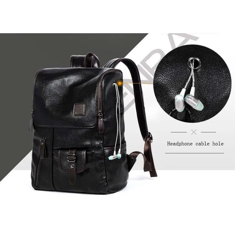 Backpack USB Charging <br> Vegan Leather
