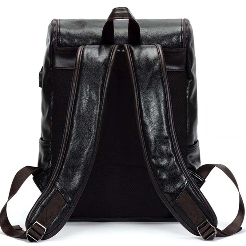 Backpack USB Charging <br> Vegan Leather