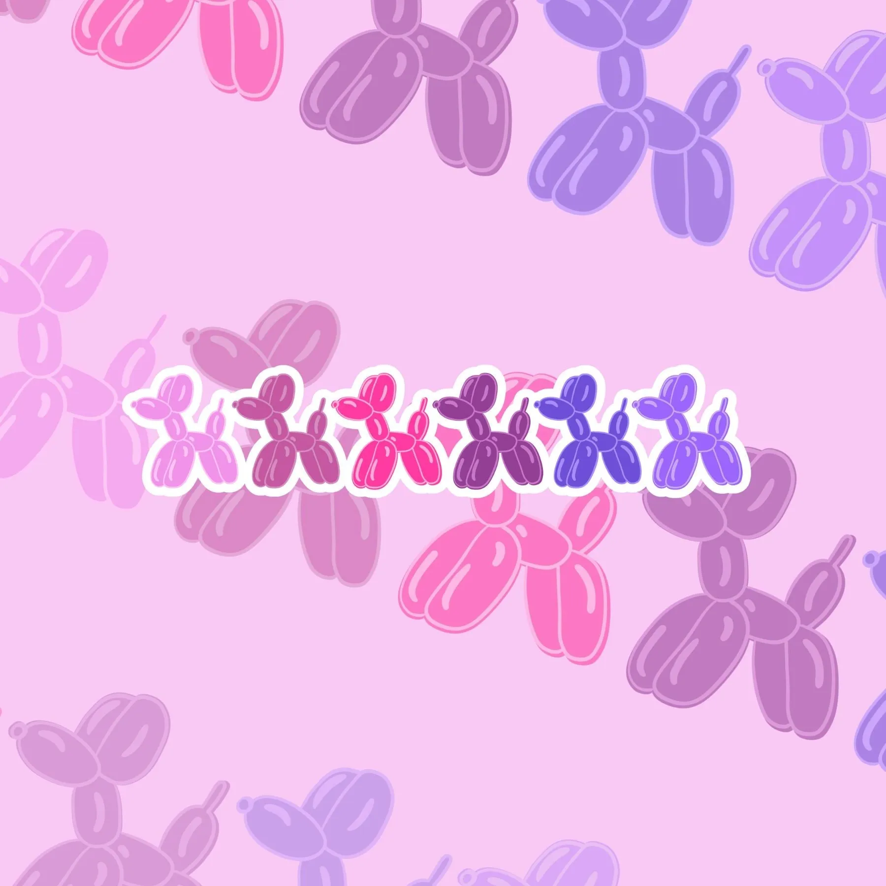 Balloon Dogs Vinyl Decal Sticker