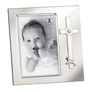Baptism Frame Cross and Lamb  (holds 4 x 6")