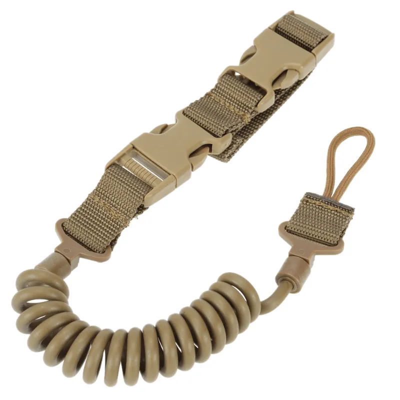 Battle Sling for Pistol with Elasticity Lanyard Spring