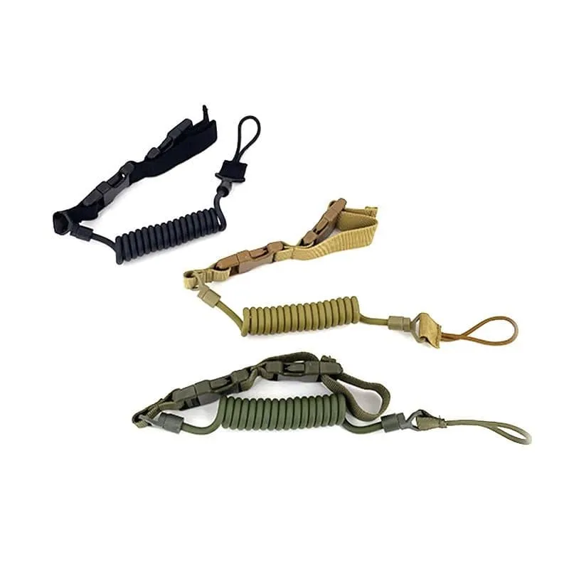 Battle Sling for Pistol with Elasticity Lanyard Spring