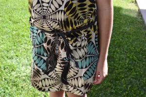 BE4-Black  Braided leather Belt or Headband with feathers, plaited suede belt with feathers